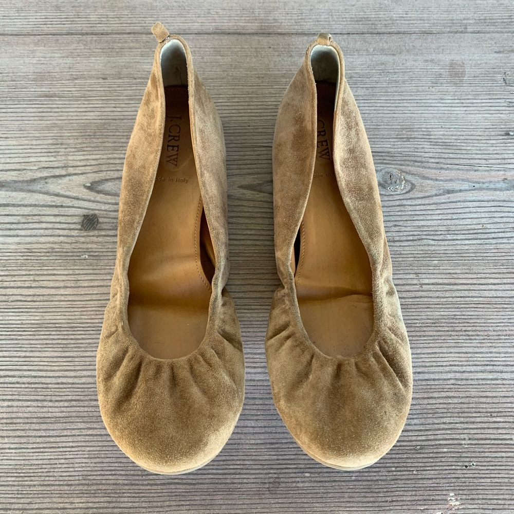 J.Crew Brown Suede Flats size 10